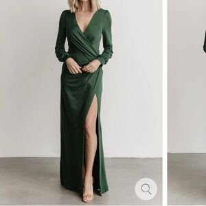 Baltic born green maxi long sleeve dress